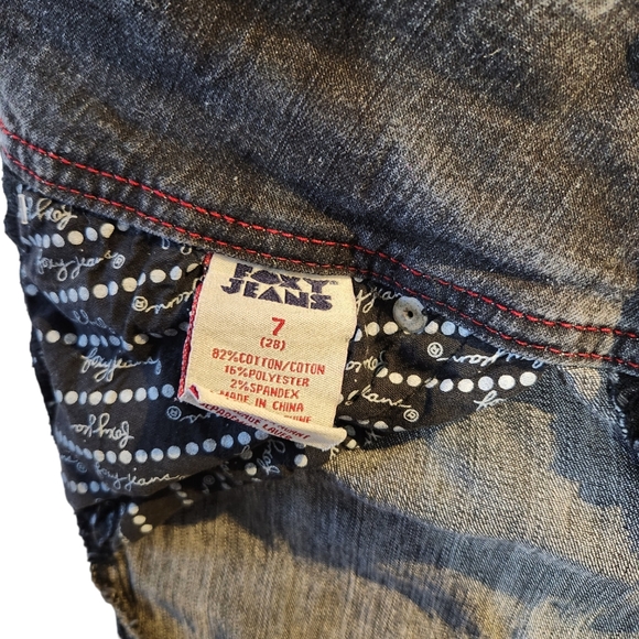 *NEW* FOXY  Tall Black size 7 ripped jeans low waist skinny - Picture 4 of 16